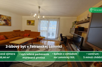 2-room flat for sale, Tatranská Lomnica