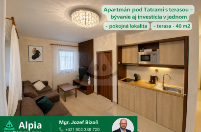 2-izbový apartmán s terasou – Veľká Lomnica