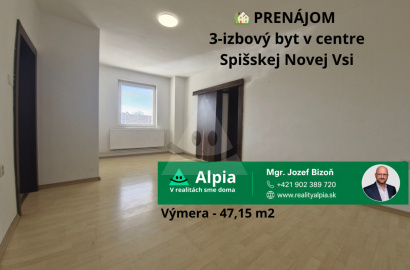 3-izbový byt v centre Spišskej Novej Vsi | Zimná ulica | Voľný ihneď